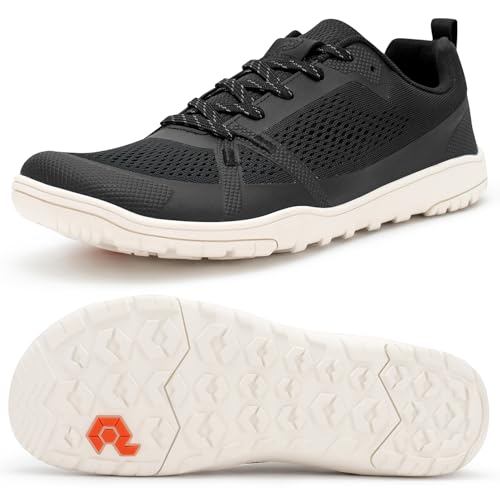 Pulltop Barefoot Trail Running Shoes for Men - Wide Toe Box | Zero Drop Sole | Minimalist Cross-Training Shoes Black Size 9 - Image 1