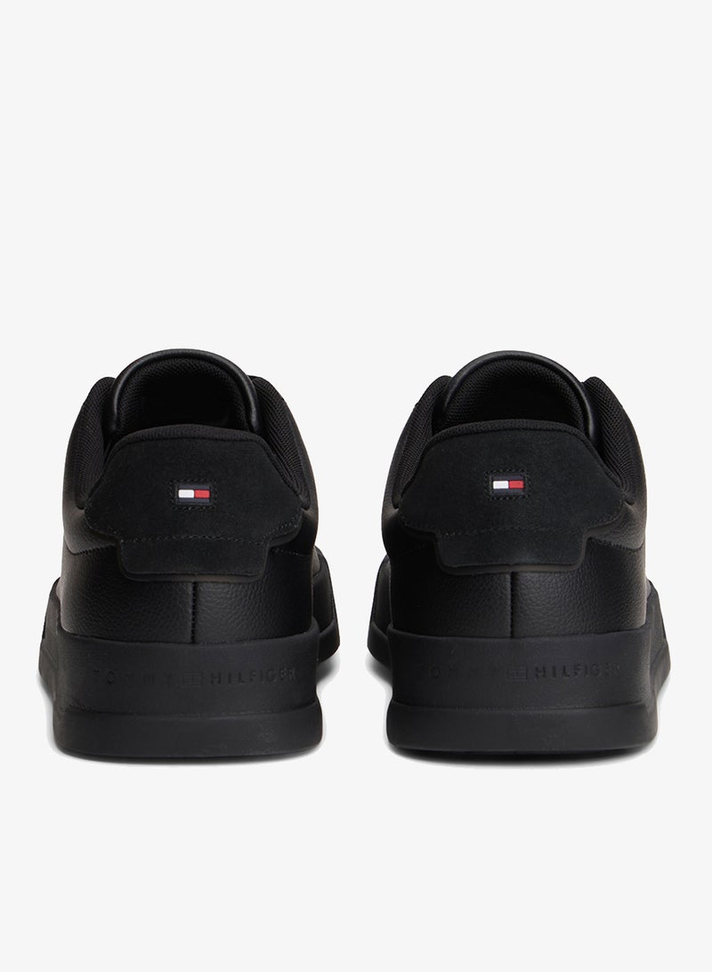 TOMMY HILFIGER Logo Court Trainers With Leather - Image 5