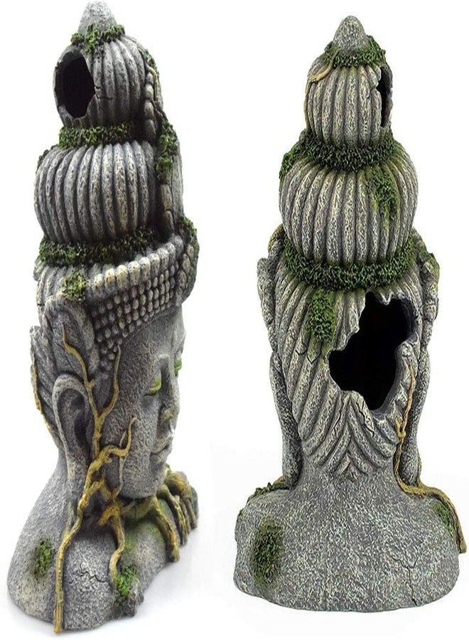 Mistletoe Natural Hiding Head Buddha Statue for Aquarium Decoration Ornaments/Toy for Fish Tank ONLY for Above 2ft Tank Decor - Image 3