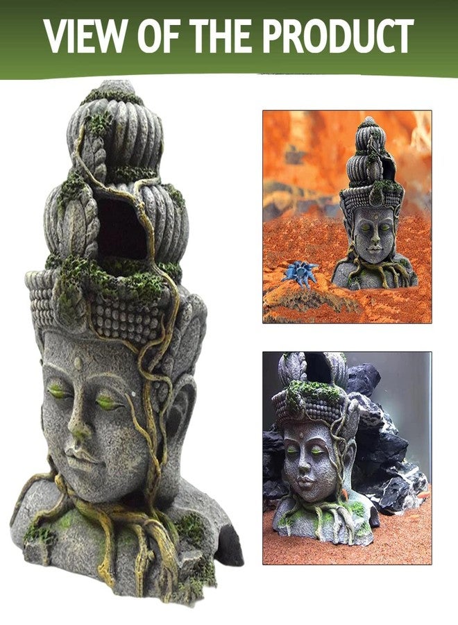 Mistletoe Natural Hiding Head Buddha Statue for Aquarium Decoration Ornaments/Toy for Fish Tank ONLY for Above 2ft Tank Decor - Image 4