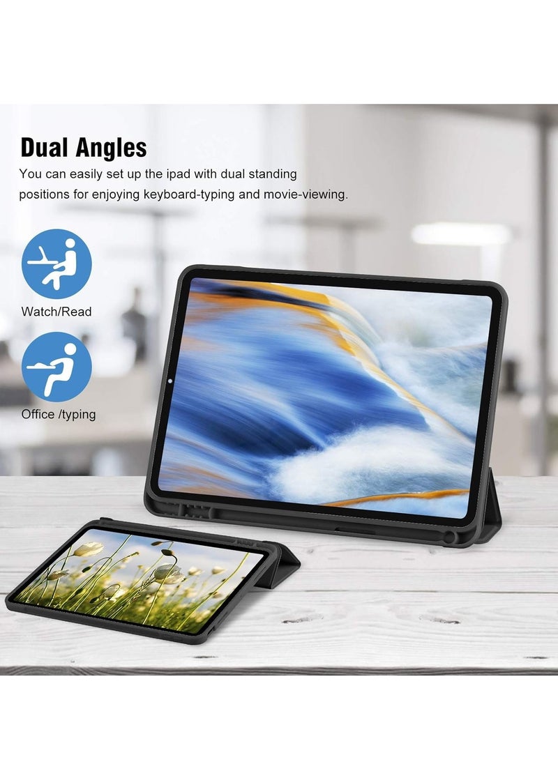 ELTRAZONE Smart Trifold Stand Case for iPad 10th Generation (10.9 Inch, 2022) with Pencil Holder - Soft TPU Back, Auto Wake/Sleep - Black - Image 4