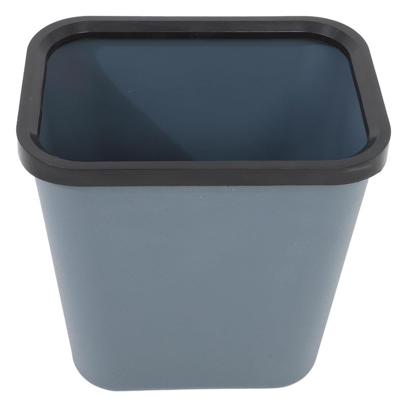 Small Plastic Trash Can 8l Fire-Resistant Square Wastebasket for Home and Office, Thickened Grey Garbage Bin Suitable for Bathroom and Hotel Use Random Color - Image 1