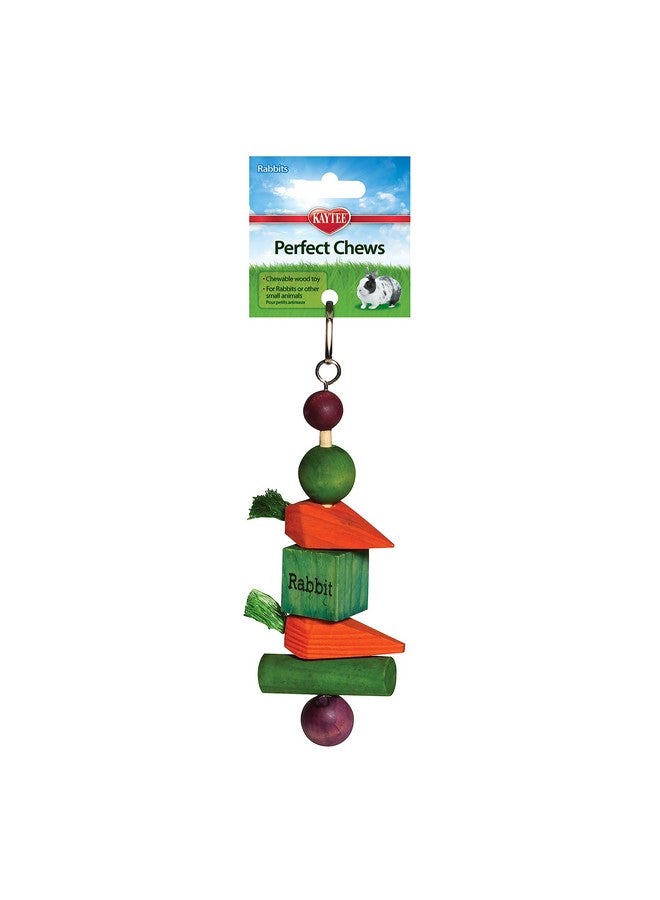 Kaytee Perfect Chews Hanging Wood Chew Toy for Pet Rabbits and Other Small Animals - Image 1