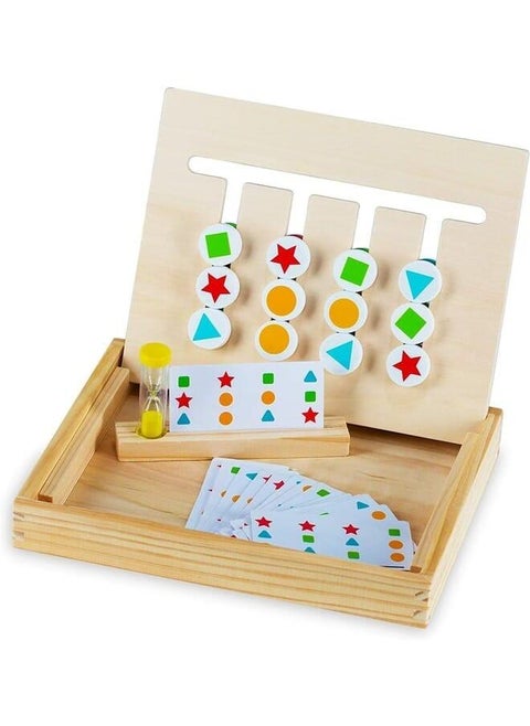 Generic Wooden Pattern Matching Game, Shapes and Colours, Educational Toy for Toddler, Little Kid