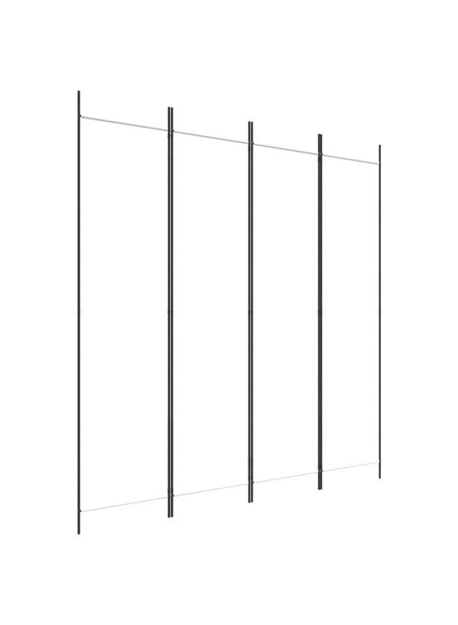 vidaxl 4-Panel Room Divider White 200x200 cm Fabric 350182 - Image 1