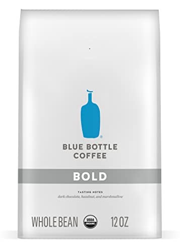 blue bottle coffee Blue Bottle Whole Bean Organic Coffee, Bold, Dark Roast, 12 Ounce bag (Pack of 1) - Image 1