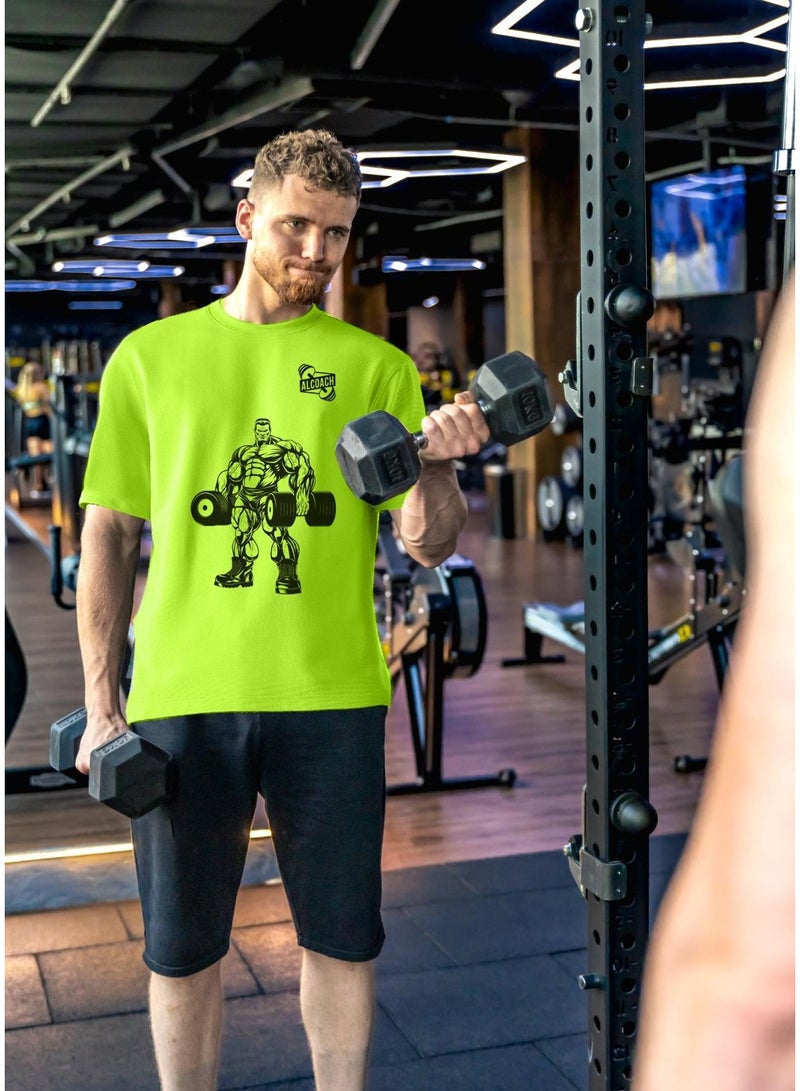 ALCOACH Bodybuilding - Men's Sports T-Shirt Made of Pure Cotton, Designed for Comfort and Style, Perfect for All Bodybuilding and Sports Activities - Image 4