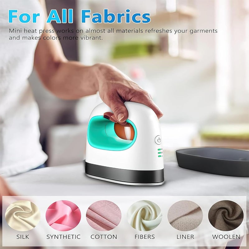 ARKZO Heat Press Machine Mini Heat Press - Portable Hot Press for T-Shirts, Hats, Cap, Pillows, Shoes, Bags, HTV Vinyl Heating Transfer Projects - Ideal for Small Printing Tasks and DIY Crafts - Image 4