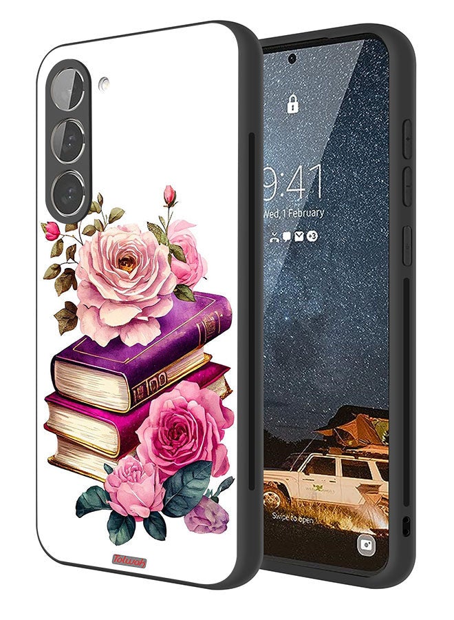 Tolwak Samsung Galaxy S23 5G Protective Case Cover Roses And Books - Image 1