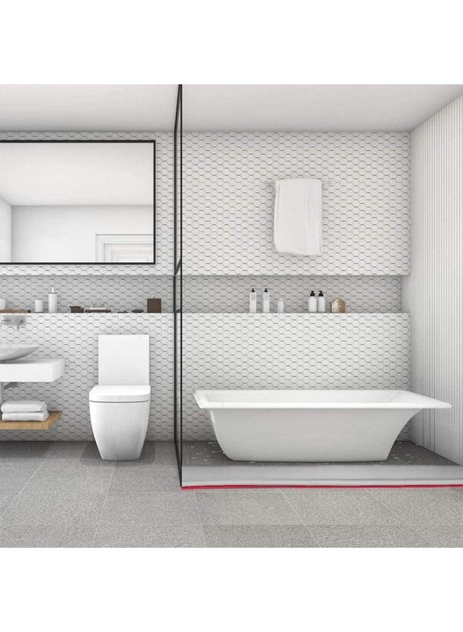 أيكين حاجز مائي قابل للطي بطول متر واحد، حاجز دش ذاتي اللصق، سدادة حمام ومطبخ، نظام احتجاز منزلي، شريط مانع تسرب تدفق مقاوم للماء (شفاف) - Image 5