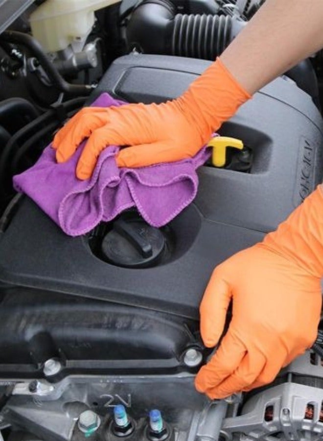 Generic Pair of Reusable Silicone Dishwashing Gloves, for Cleaning Dish, Washing Kitchen, Bathroom, Car, Corrosion-Resistant, Waterproof, Thick Orange.  - Image 3