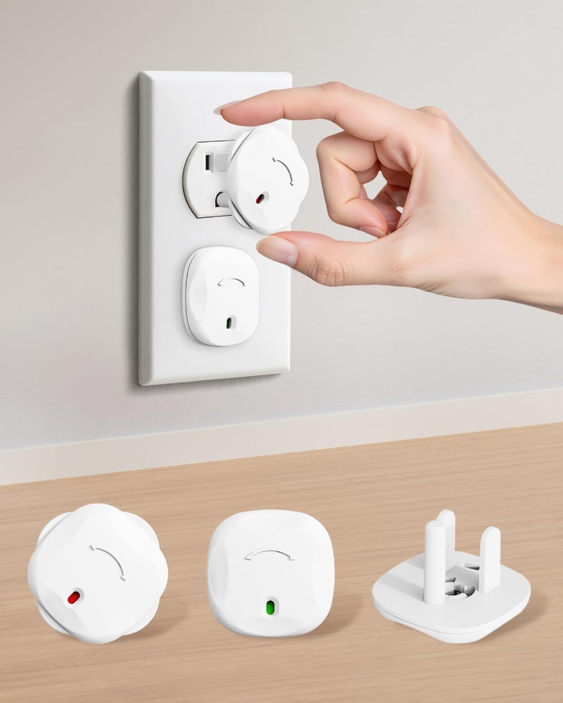 BBsecure Outlet Covers Baby Proofing, 60 Pack Plug Covers Baby Proofing, Outlet Plug Covers to Prevent Power Shock Safety, for US 3-Prong, Plug Protectors for Home, Office, Kindergarten, White - Image 1