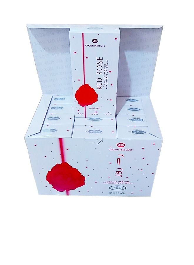 الرحاب عطر ريد روز 35 مل 12 قطعه - Image 1