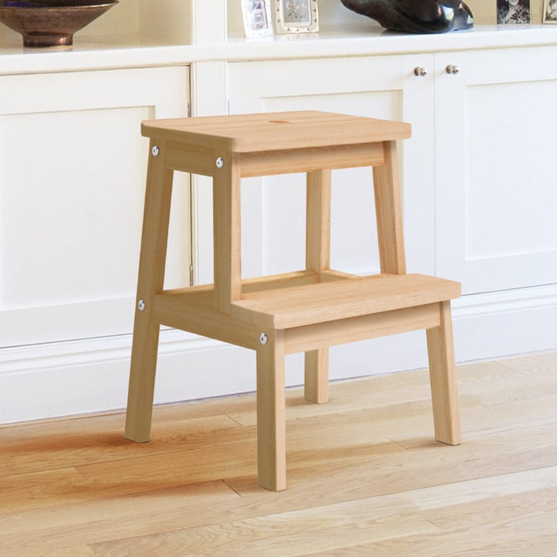 HOUCHICS Step Stool for Adults with 400 lb for Bedside Step Helper for KitchenBathroomBedroom Wooden
