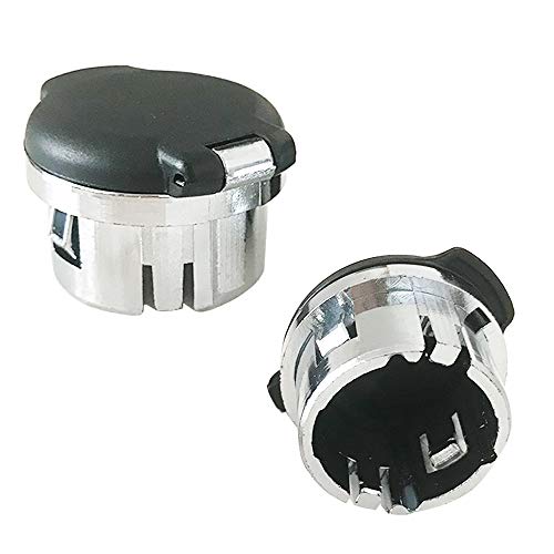 LECWOF Set of 2 Plug Cover Cap 12V Chrome Replacement Power Outlet Dash Retainer Cigarette Lighter Plug Retainer for Chevrolet Silverado GMC Sierra 1500 2500HD 3500 2007-2013 20983936 - Image 2