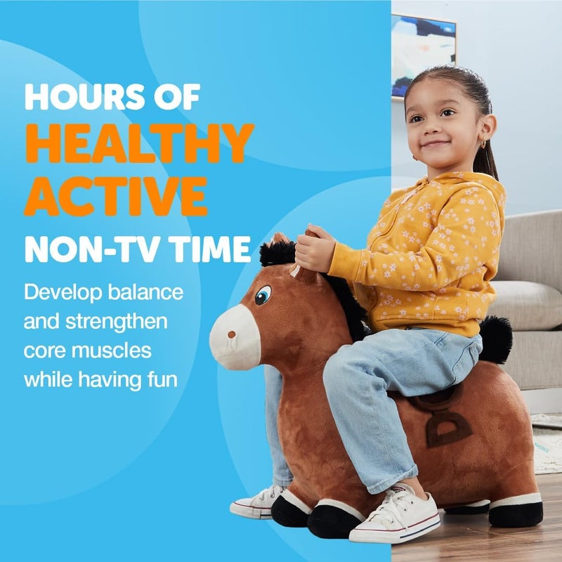 WADDLE Inflatable Animal Hopper - Kids, Toddler Toys, Bouncy Animal Hopper, Hopping Plush Toy, Indoor and Outdoor, Pump Included, Riding Toys for Boys and Girls Ages 2 and Up - Image 3