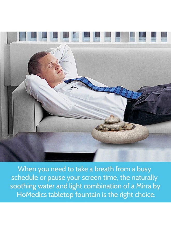 HoMedics - Mirra Oceanside Relaxation Fountain Serene Decorative Home Decor Natural - Image 1