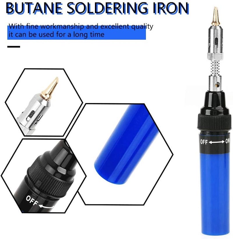 klarako Butane Soldering Iron, Cordless Butane Gas Soldering Iron Gun Pencil Butane Torch Welding Pen Tool 1300℃ For Electronics Instruments Or Circuits To A Computers Motherboard 2 Pack (2#) - Image 2