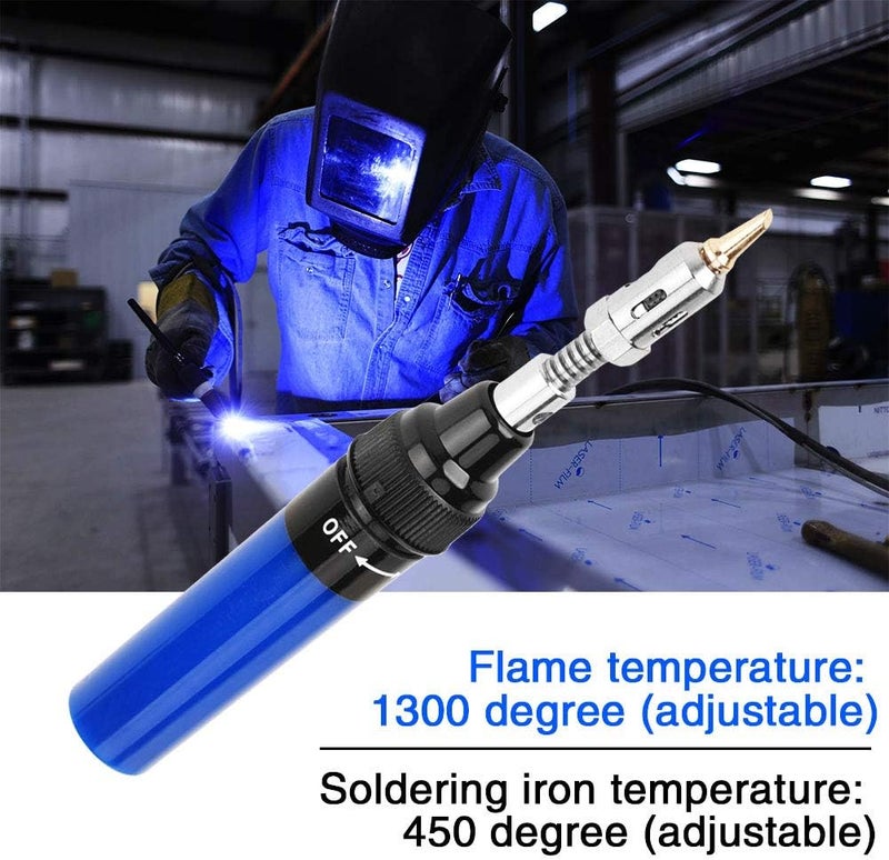 klarako Butane Soldering Iron, Cordless Butane Gas Soldering Iron Gun Pencil Butane Torch Welding Pen Tool 1300℃ For Electronics Instruments Or Circuits To A Computers Motherboard 2 Pack (2#) - Image 1