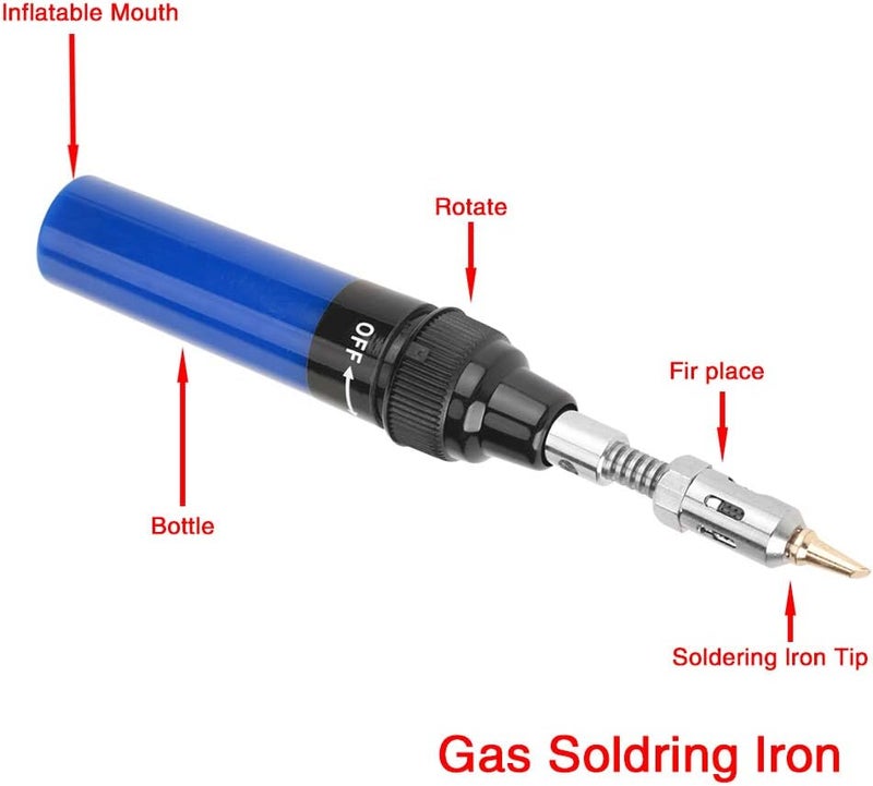 klarako Butane Soldering Iron, Cordless Butane Gas Soldering Iron Gun Pencil Butane Torch Welding Pen Tool 1300℃ For Electronics Instruments Or Circuits To A Computers Motherboard 2 Pack (2#) - Image 3