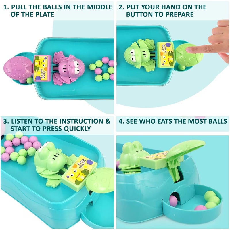 Wembley Hungry Frog Games Eating Beans Games | Indoor Games Interactive Game Toy of Family Board Games for Kids | Interactive Game Toys Multiplayer Game for 2 Player - Image 3
