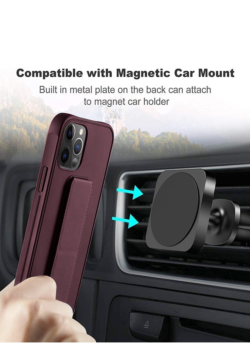 Raxoom Apple iPhone 15 Pro Max TPU Rubber Silicone Hand Grip Protective Phone Case Cover (MCGHSN) - Brown - Image 3