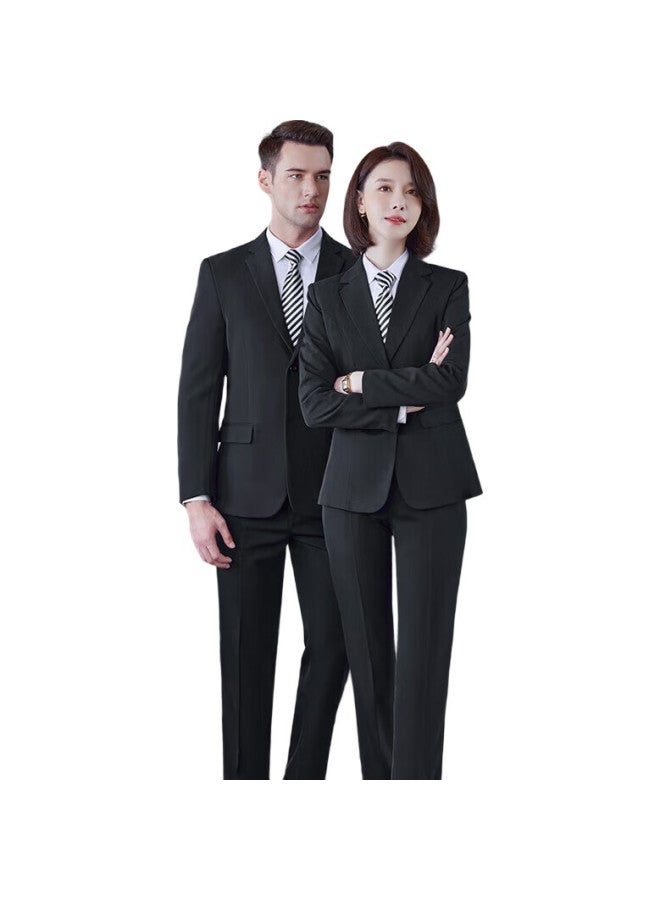 TELUOMAN Black Suit Set Women'S Professional Wear Interview Formal Wear College Student Work Uniform Suit Jacket Two-Piece Suit - Image 2