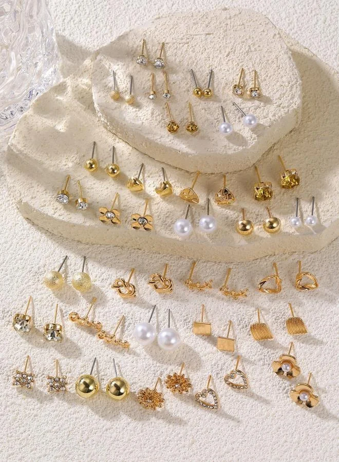 تايك تو مجموعة من 30 زوج أقراط صغيرة متنوعة