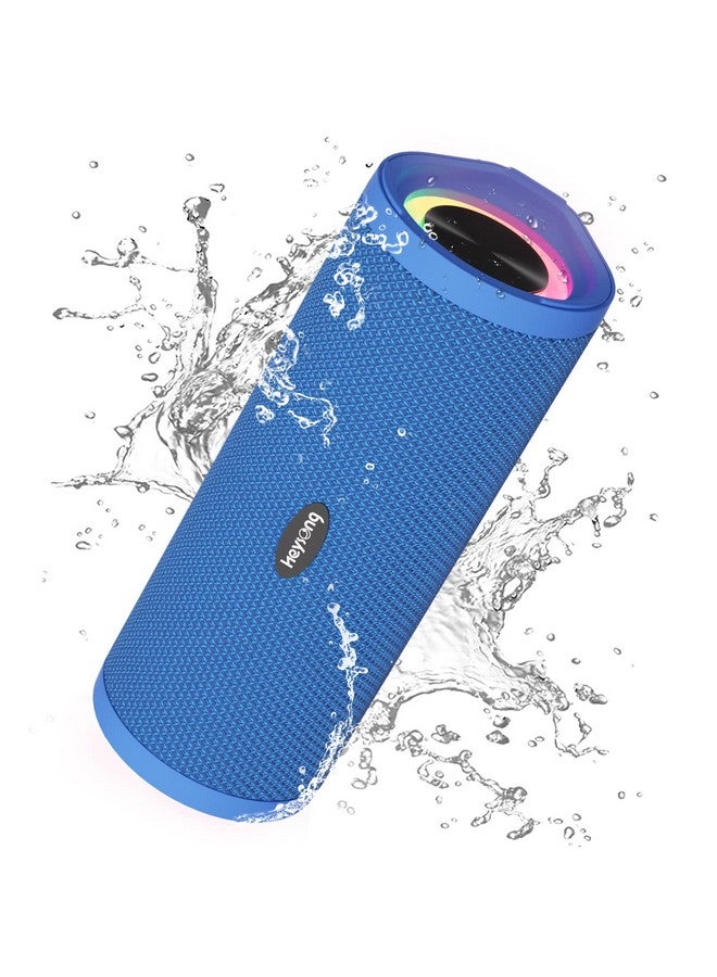 HEYSONG Portable Bluetooth Speaker Waterproof Wireless Shower Outdoor Speakers Ipx7 Floating 5000Mah Tf Card Good Bass Loud Sound For Beach Pool Kayak Accessories Gifts For Men Women Blue - Image 1