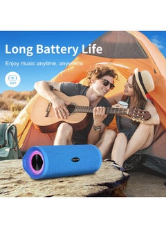 HEYSONG Portable Bluetooth Speaker Waterproof Wireless Shower Outdoor Speakers Ipx7 Floating 5000Mah Tf Card Good Bass Loud Sound For Beach Pool Kayak Accessories Gifts For Men Women Blue  - Image 4