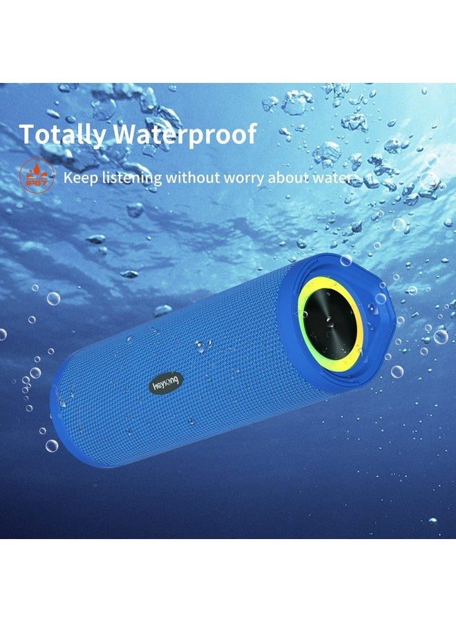 HEYSONG Portable Bluetooth Speaker Waterproof Wireless Shower Outdoor Speakers Ipx7 Floating 5000Mah Tf Card Good Bass Loud Sound For Beach Pool Kayak Accessories Gifts For Men Women Blue - Image 3