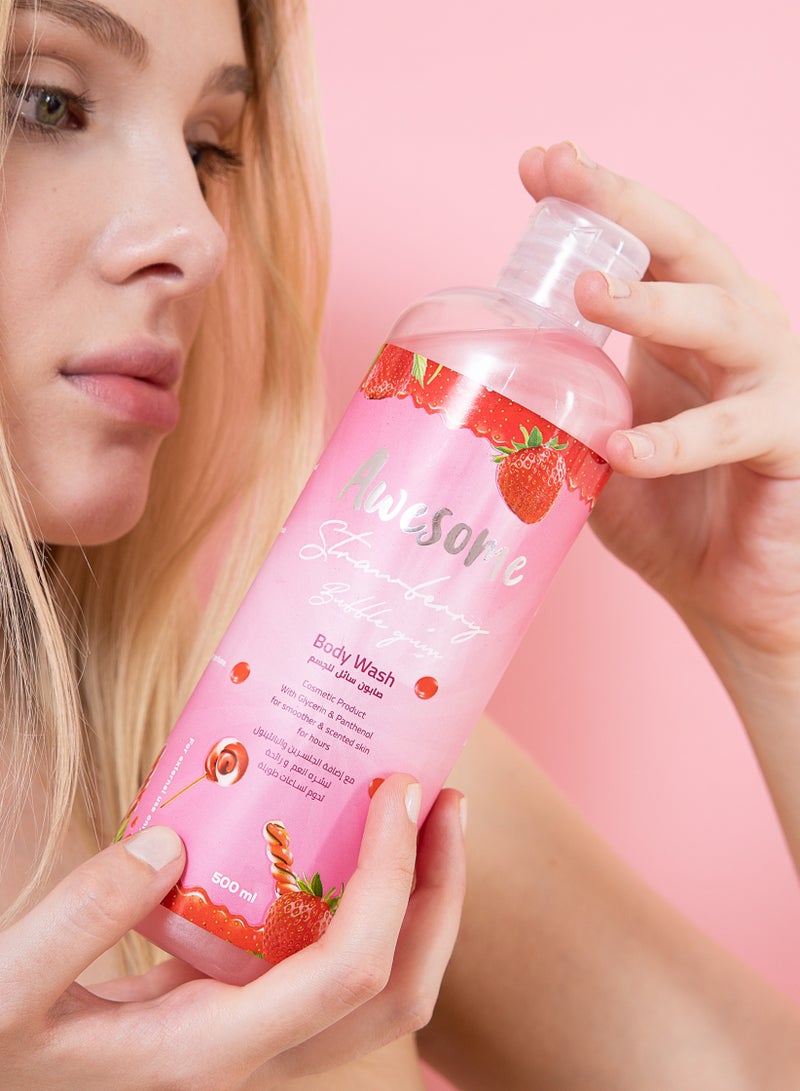 Skin care Set with strawberry bubblegum flavor