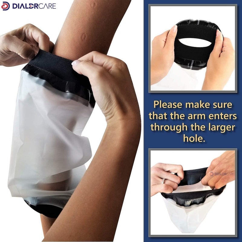 DIALDRCARE Plastic Adult Waterproof Seal Cast Cover Reusable Dressing Bandages Dry Protector For Shower Bath (Elbow Cast Protector, Fracture) - Image 5