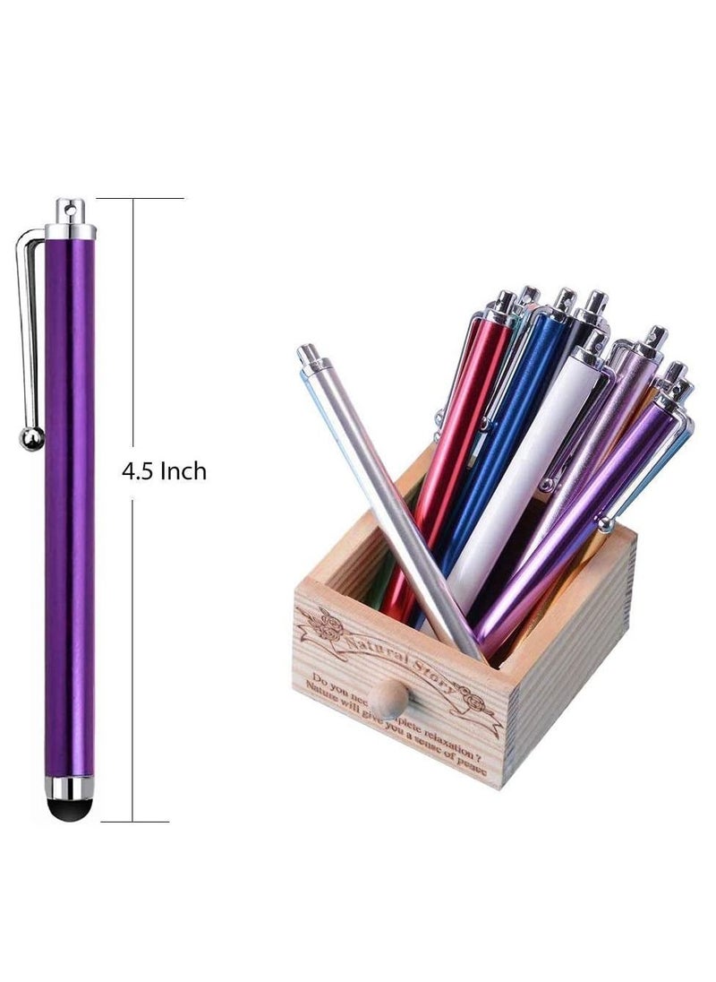 Generic - Stylus Pen 10-Pieces Long Styli Metal Touch Screen Pencil for iPhone 13 12 PRO Max 11 PRO Max SE2 X XS MAX 8 Plus 7 Plus ipad iPod Samsung S5 S6 S7 Edge S8 Plus Note Android Kindle Tablet PC 10 Colors - Image 1