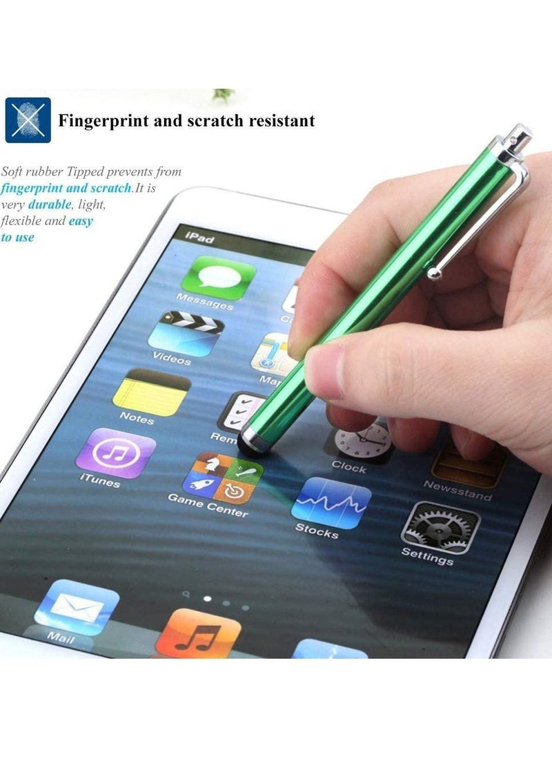 Generic - Stylus Pen 10-Pieces Long Styli Metal Touch Screen Pencil for iPhone 13 12 PRO Max 11 PRO Max SE2 X XS MAX 8 Plus 7 Plus ipad iPod Samsung S5 S6 S7 Edge S8 Plus Note Android Kindle Tablet PC 10 Colors - Image 1