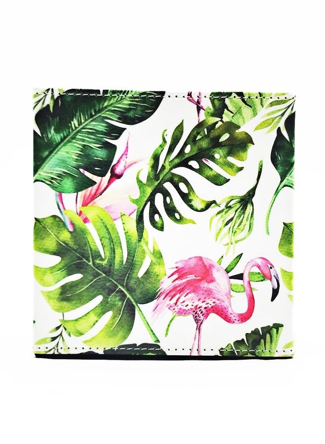 Scakbyer Pen Holder, Rectangle Vintage Pencil Holder with 2 Compartments, PU Leather Art Remote Control Holder Organizer Storage for Desk Accessory (Flamingo) - Image 2