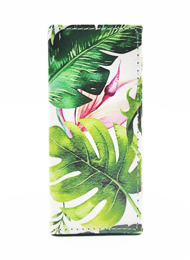 Scakbyer Pen Holder, Rectangle Vintage Pencil Holder with 2 Compartments, PU Leather Art Remote Control Holder Organizer Storage for Desk Accessory (Flamingo) - Image 3
