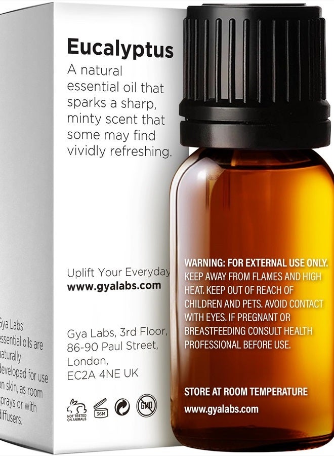 gya labs زيت الأوكالبتوس العطري للناشر - رائحة طبيعية، منعشة، مهدئة - زيت الأوكالبتوس العطري للعلاج بالروائح، المرطب، البشرة - 100% طبيعي (0.34 أونصة سائلة) - Image 2