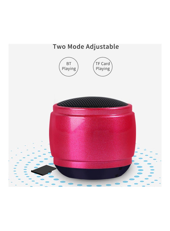 NIBEMINENT Bluetooth Speaker With TF Card Slot Pink - Image 2