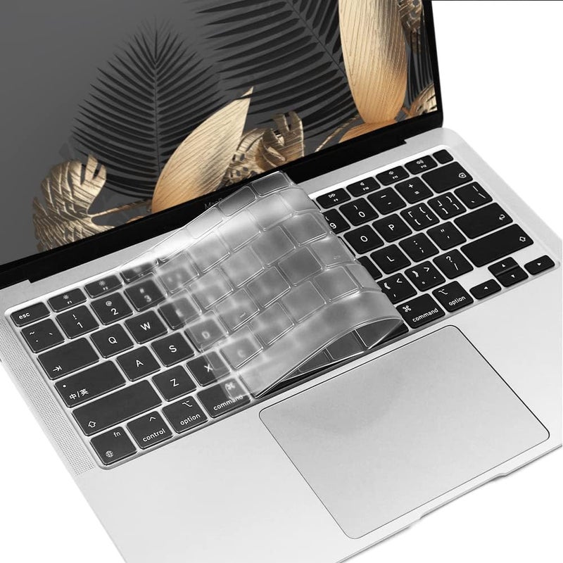 MasiBloom TPU Ultra Thin Keyboard Cover Skin for MacBook Air 13 inch with M1 Chip Model A2337 Touch ID & Retina Display Model A2179 2020 Released Protective Skin - Image 1
