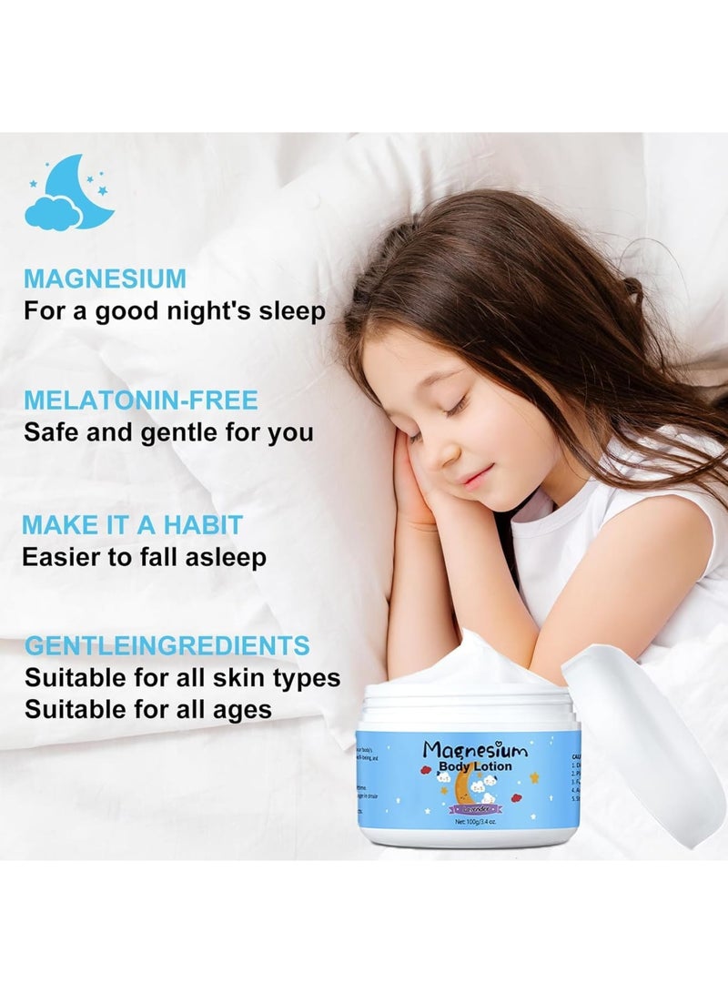 Magnesium Body Lotion, Magnesium Body Lotion for Kids, Body Moisturizer, Sleep Aid and Calming, Helps with Bedtime and Nighttime Calming, Body Skin Care Products Without Melatonin - Image 2