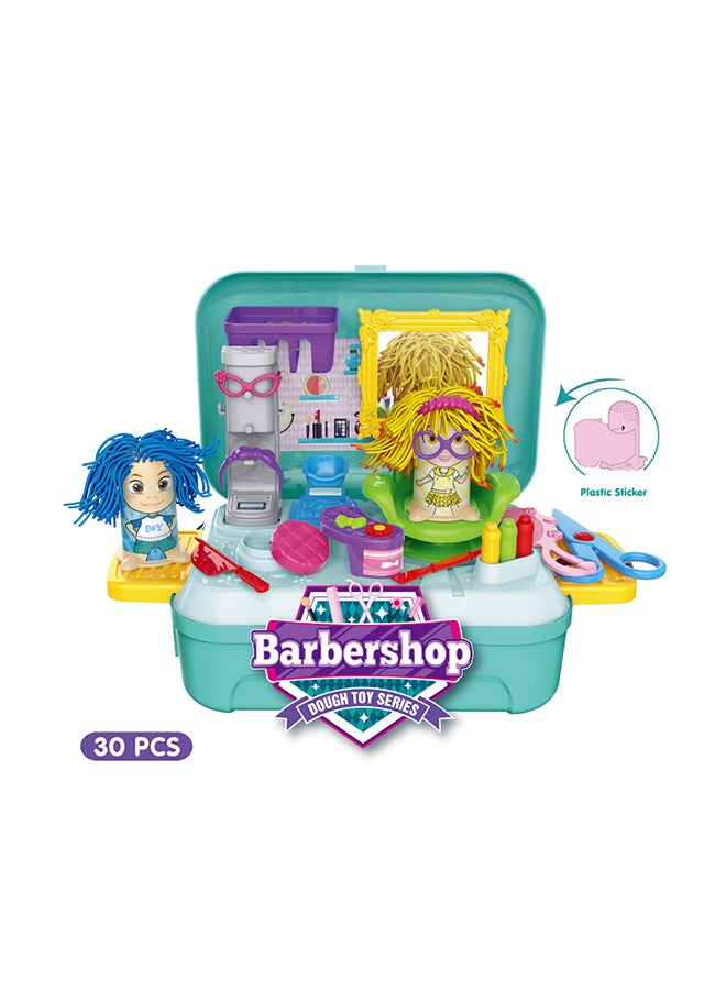 Little Story 30-Piece Role Play Beautician/Make Up Box With Dough Backpack - Green  - Image 2