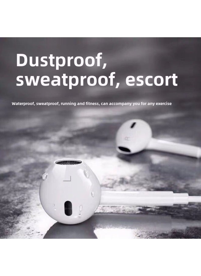 Generic - Lighting Apple Plug Wired Headset White Half In-Ear-Color:Bluetooth Connection Required With Apple Wired Headphones - Image 1