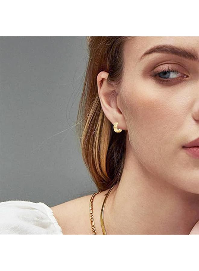 إيروريكس أقراط دائرية للنساء أقراط دائرية مطلية بالذهب عيار 18 قيراطًا أقراط دائرية خفيفة الوزن مضادة للحساسية للفتيات - Image 3