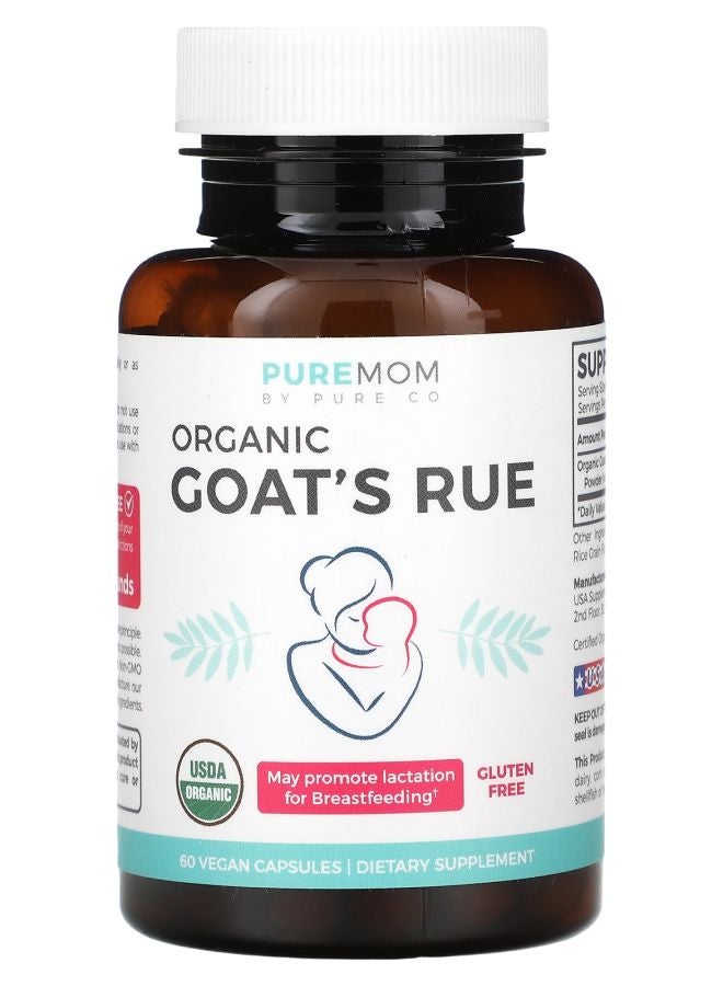 Pure Mom Organic Goat's Rue 60 Vegan Capsules