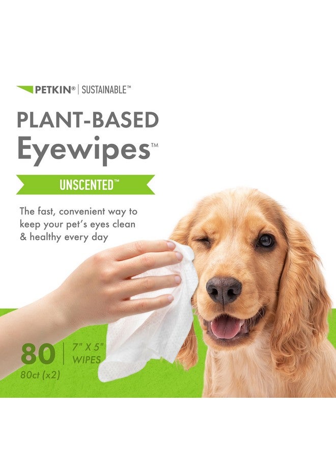 بيتكين مناديل عيون بيتكين النباتية، 80 منديل، عبوة من قطعتين - مناديل عيون مستدامة وقائمة على أساس حيوي للحيوانات الأليفة للكلاب والقطط - تنظف منطقة العين والأوساخ وبقع الدموع - تنظف وترطب بوعي - سهلة الاستخدام - بدون رائحة - Image 2