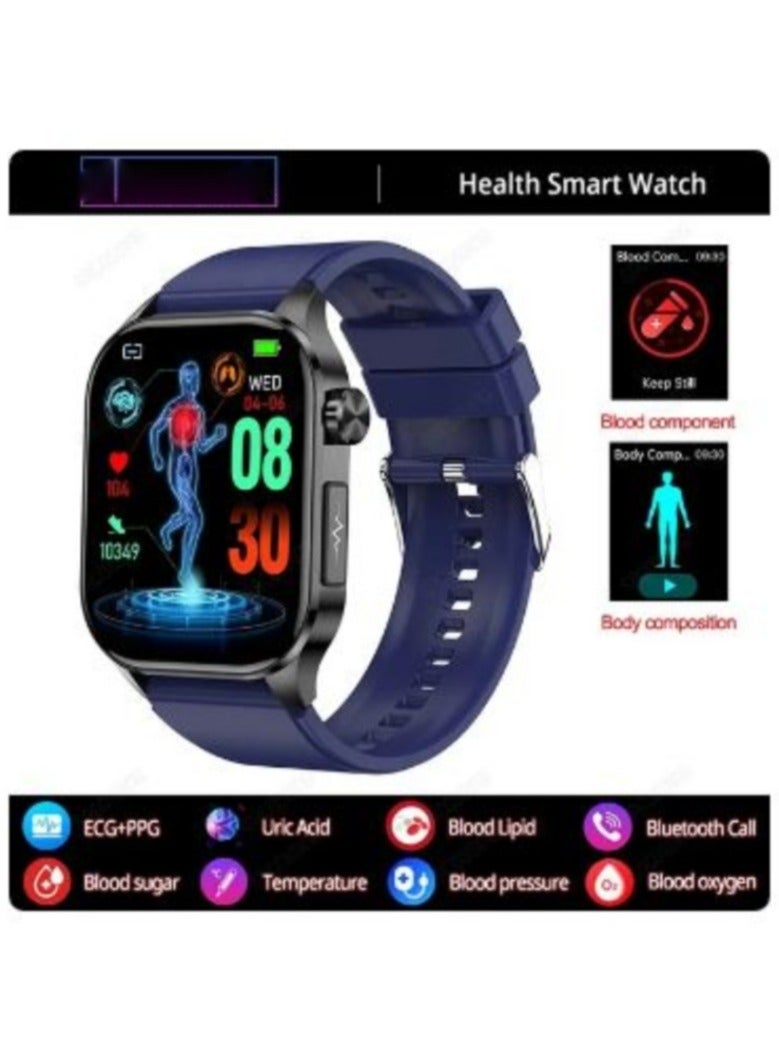 AROAQ New Blood Lipids Uric Acid Blood Glucose Smart Watch with ECG PPG HRV Heart Rate Body Composition Bluetooth Call Smartwatch - Image 1