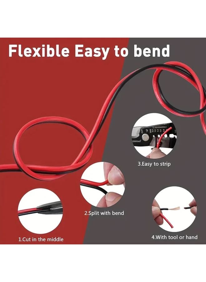 14 AWG 2 Conductor Red Black Automotive Wire 30ft 50ft 100ft 12V 24V DC Extension Cord - Image 5