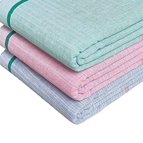 Mk weaves منشفة حمام قطنية 100% من Mk Weaves، 31"x66" متعددة الألوان (عبوة من 3 قطع)، حجم XX-Large - Image 3