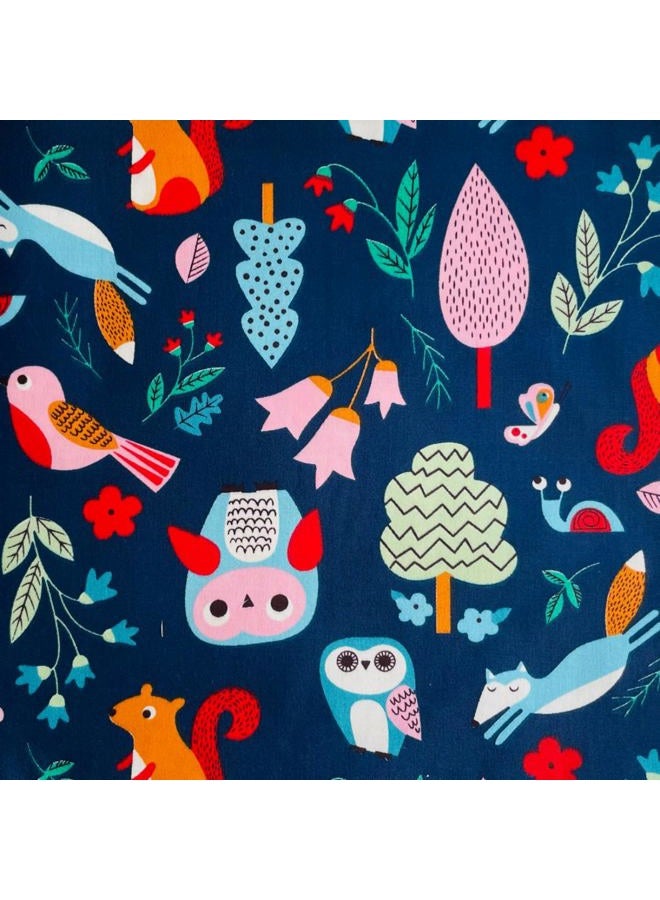DMFR Cotton Fabric Squares 5x5 Charm Packs for Quilting 5 inch for Baby Girl Sewing Patchwork 42pcs (Jungle Fabric) - Image 3